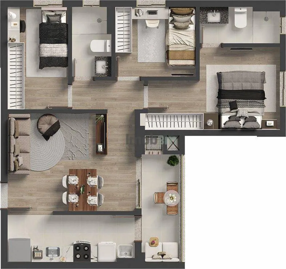 Apartamento, 3 quartos, 68 m² - Foto 6