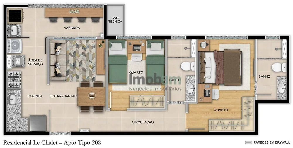 Apartamento, 3 quartos, 57 m² - Foto 16