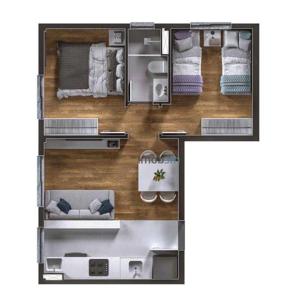 Apartamento à venda com 2 quartos, 37m² - Foto 2