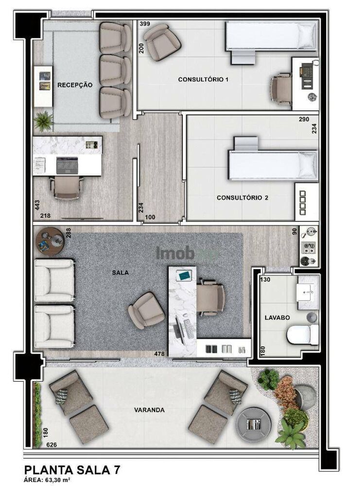 Conjunto Comercial-Sala à venda, 74m² - Foto 9