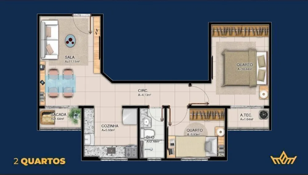 Apartamento, 3 quartos, 57 m² - Foto 11