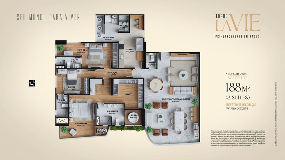 Apartamento à venda com 4 quartos, 188m² - Foto 27