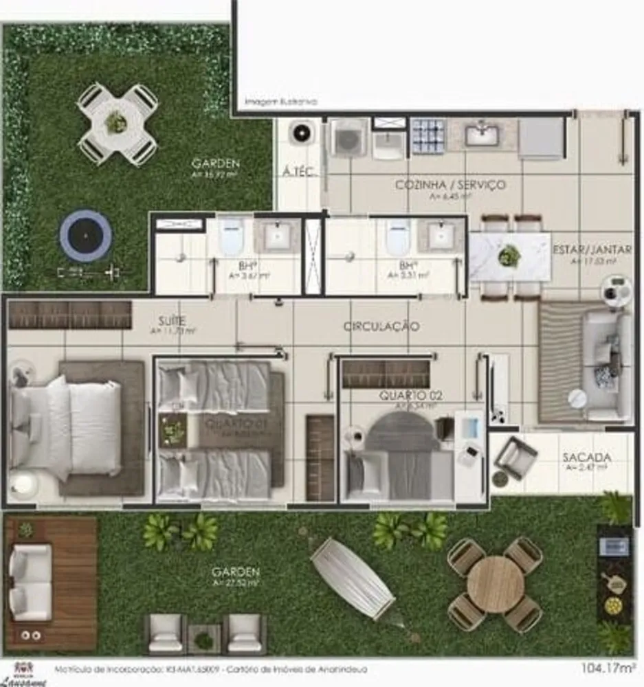 Apartamento, 2 quartos, 50 m² - Foto 1