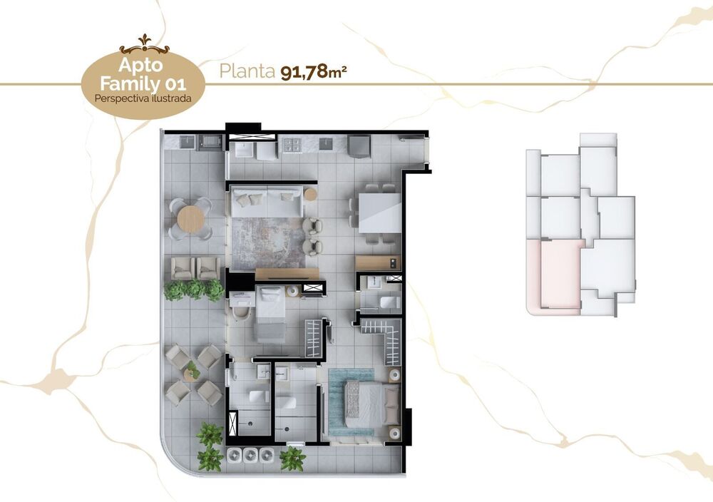 Apartamento, 2 quartos, 62 m² - Foto 3