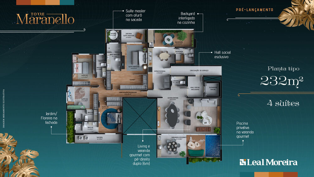 Apartamento à venda com 4 quartos, 232m² - Foto 38