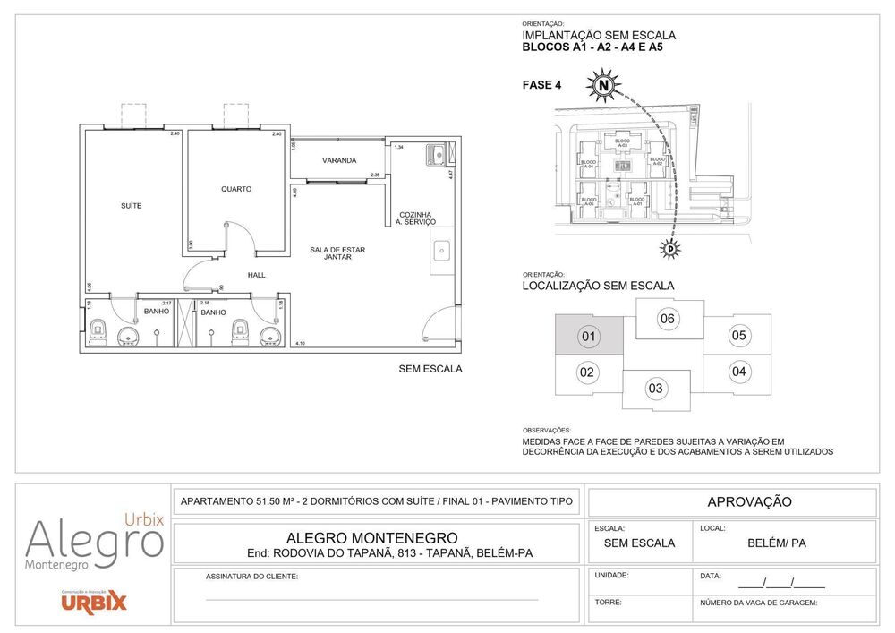 Apartamento à venda com 2 quartos, 51m² - Foto 3