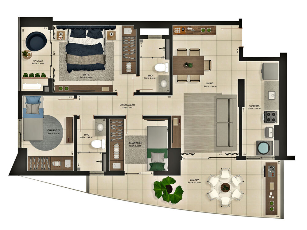 Apartamento, 3 quartos, 84 m² - Foto 4