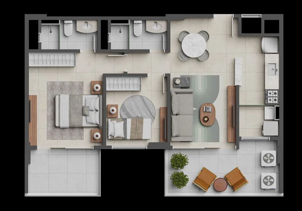 Apartamento, 2 quartos, 76 m² - Foto 3