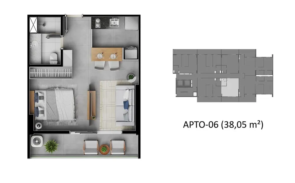 Apartamento, 2 quartos, 52 m² - Foto 7