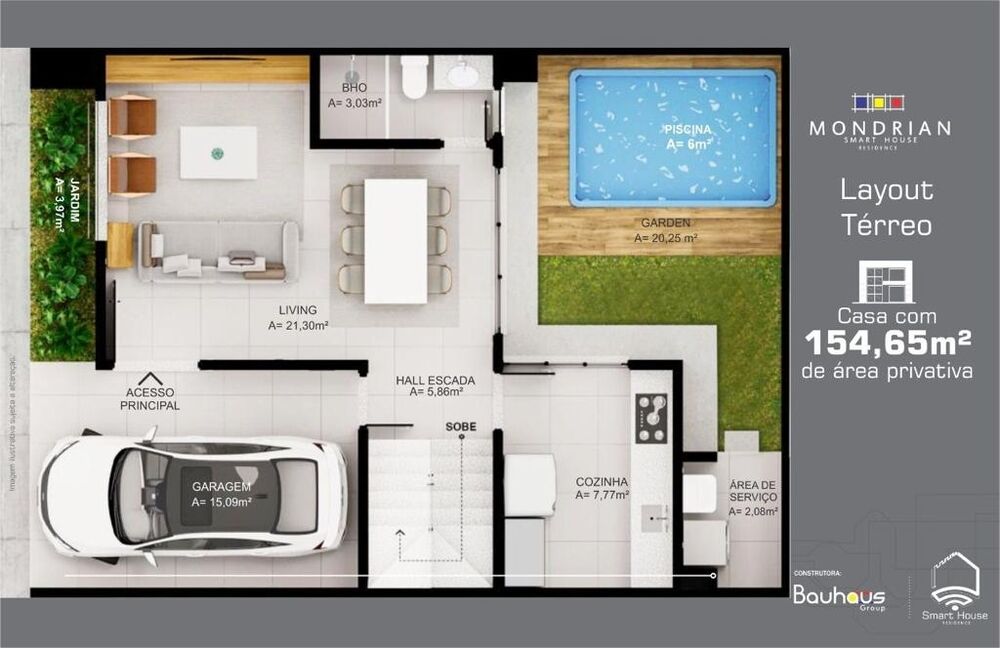 Casa de Condomínio, 3 quartos - Foto 2