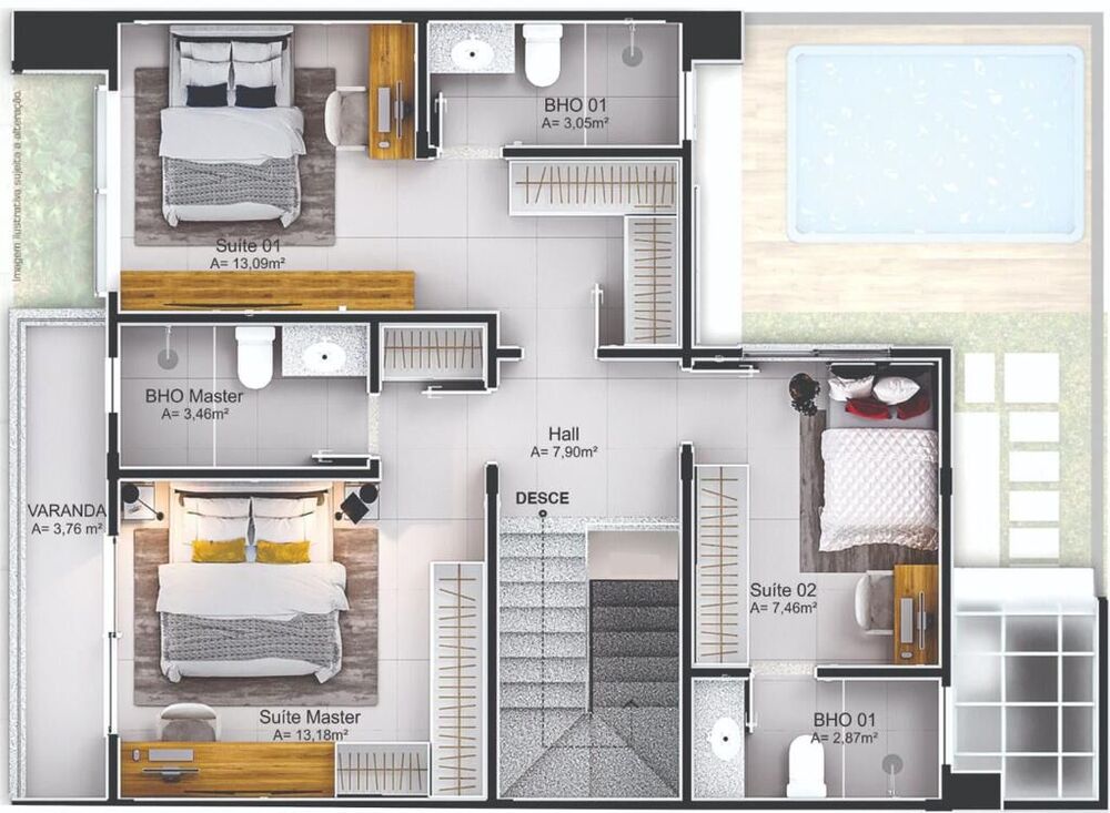 Casa de Condomínio, 3 quartos - Foto 21