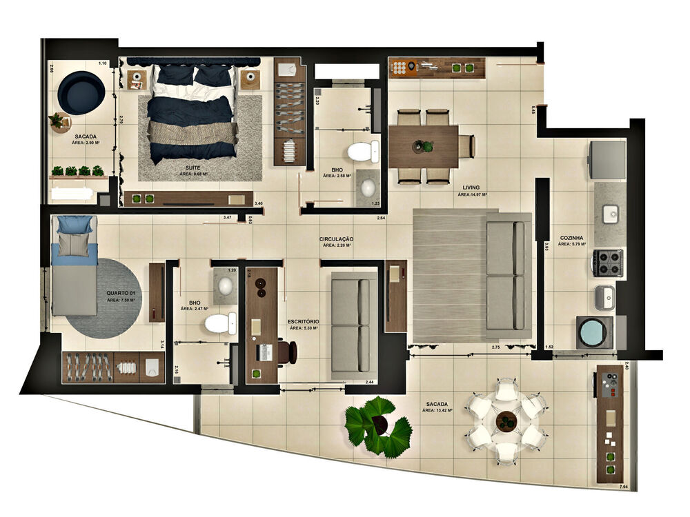 Apartamento à venda com 3 quartos, 84m² - Foto 44