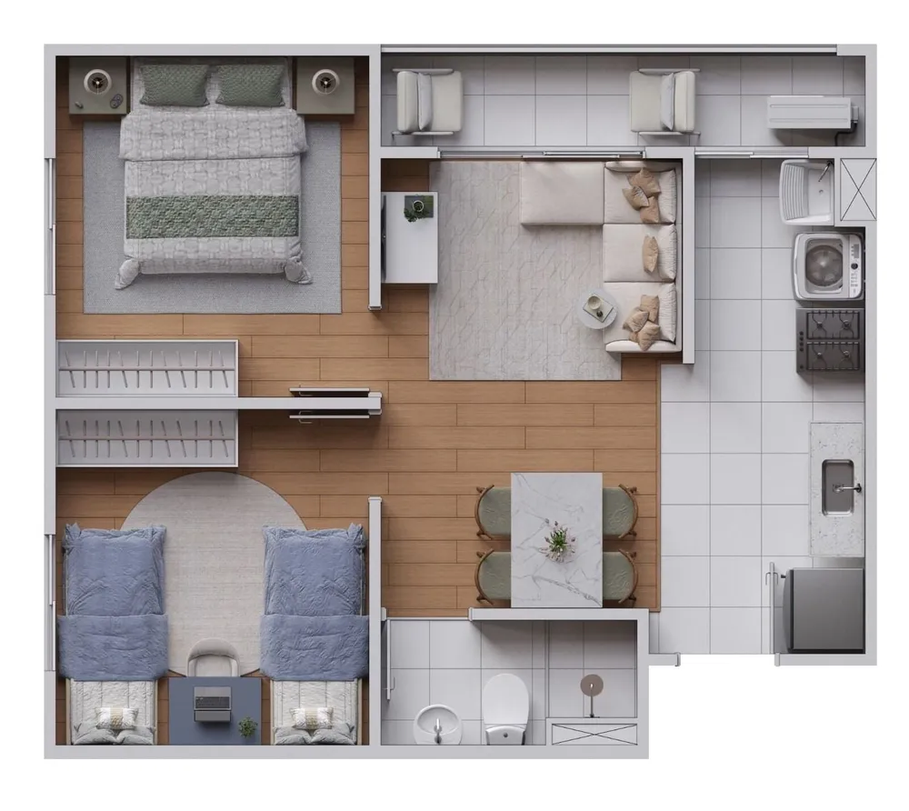 Apartamento, 2 quartos, 43 m² - Foto 7