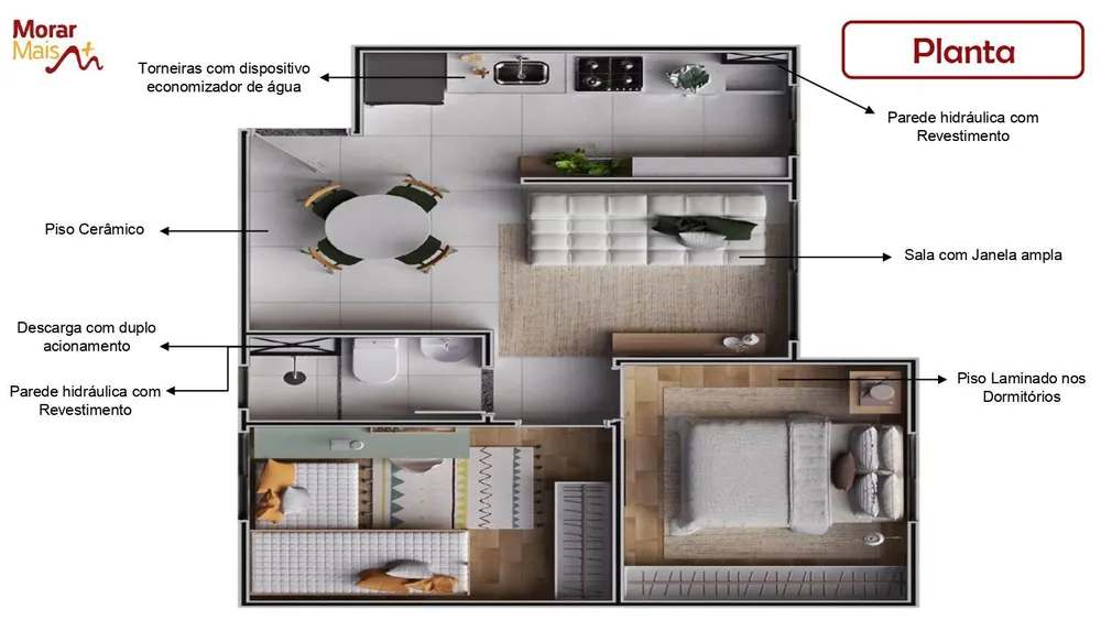 Casa, 2 quartos, 42 m² - Foto 4