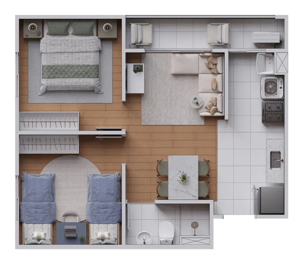 Apartamento, 2 quartos, 43 m² - Foto 8