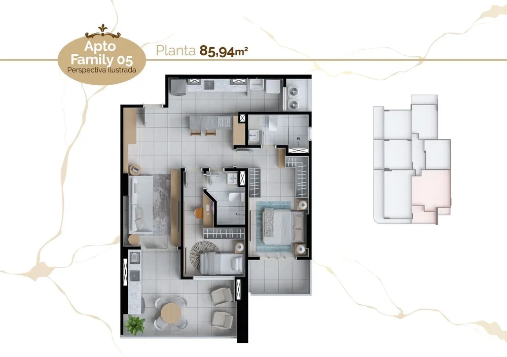 Apartamento, 2 quartos, 62 m² - Foto 2