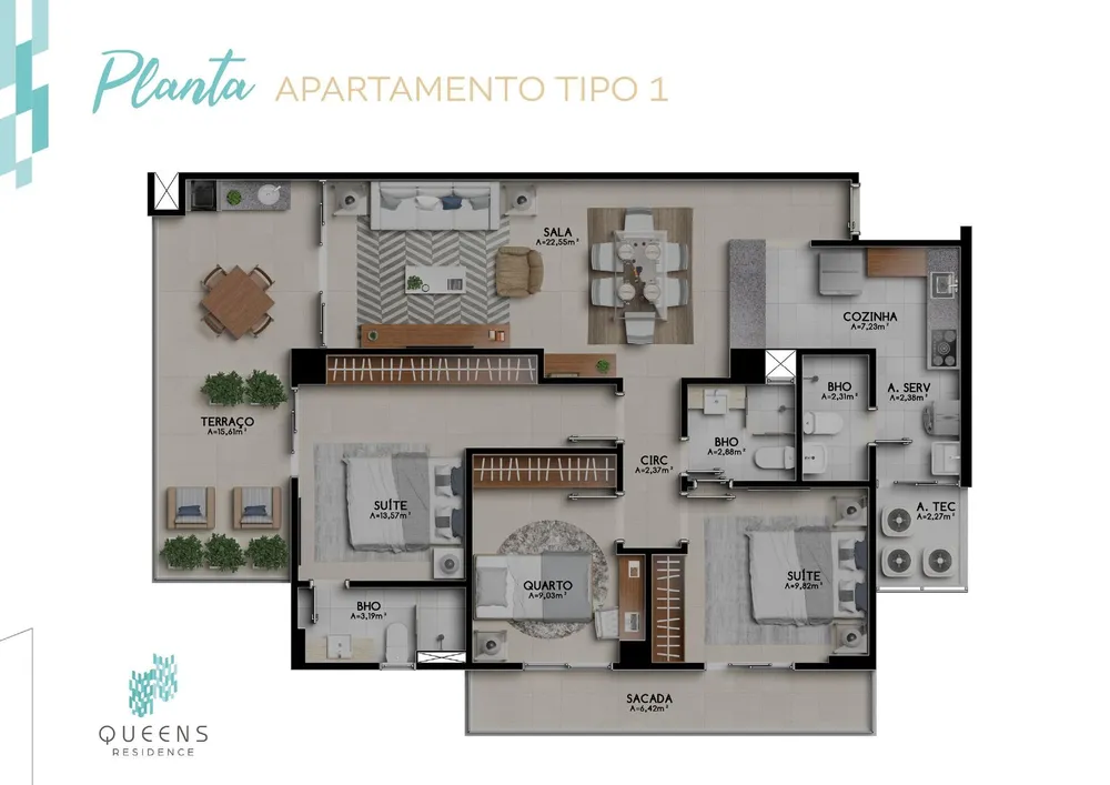 Apartamento, 3 quartos, 112 m² - Foto 4