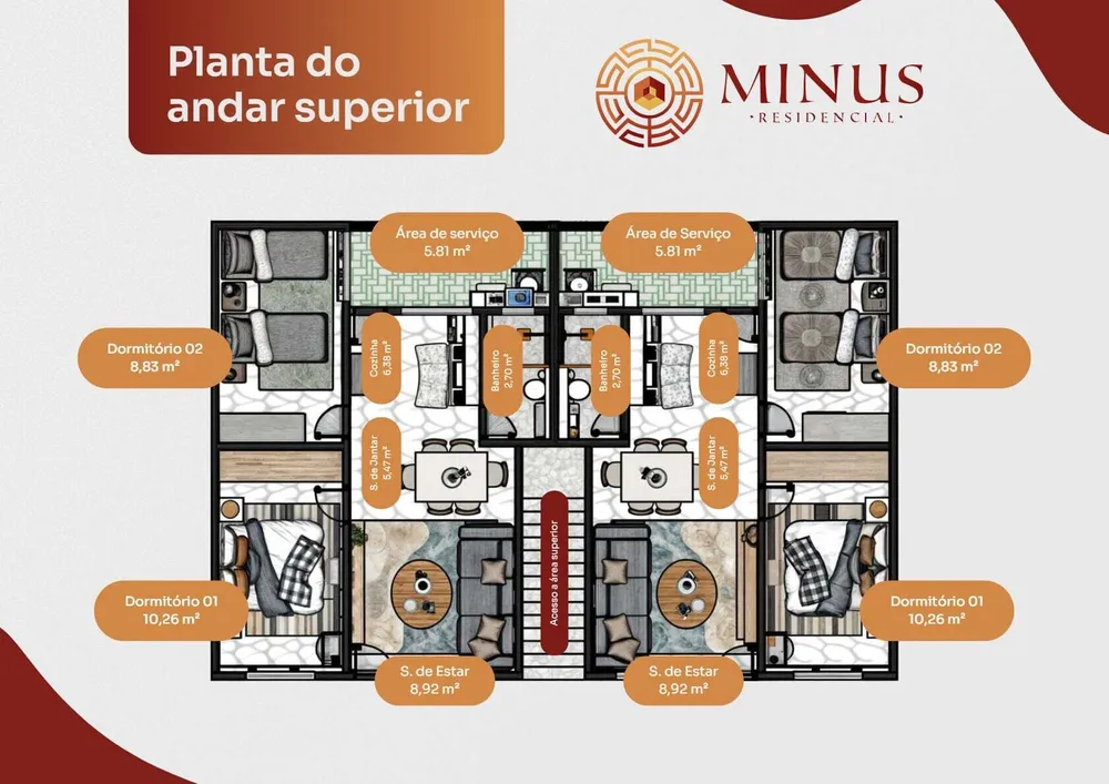 Casa, 2 quartos, 51 m² - Foto 8