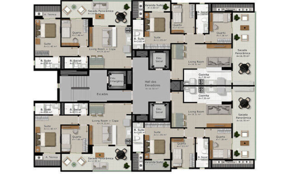 Apartamento à venda com 2 quartos, 68m² - Foto 8