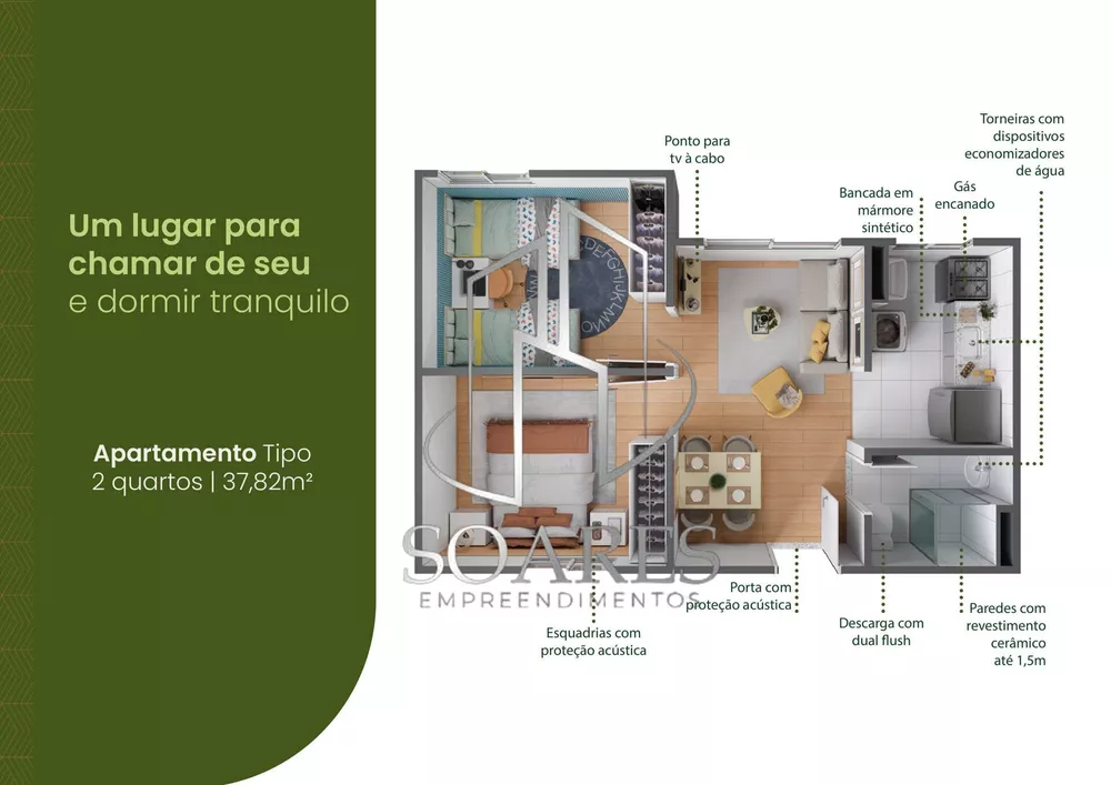 Apartamento, 2 quartos, 38 m² - Foto 8