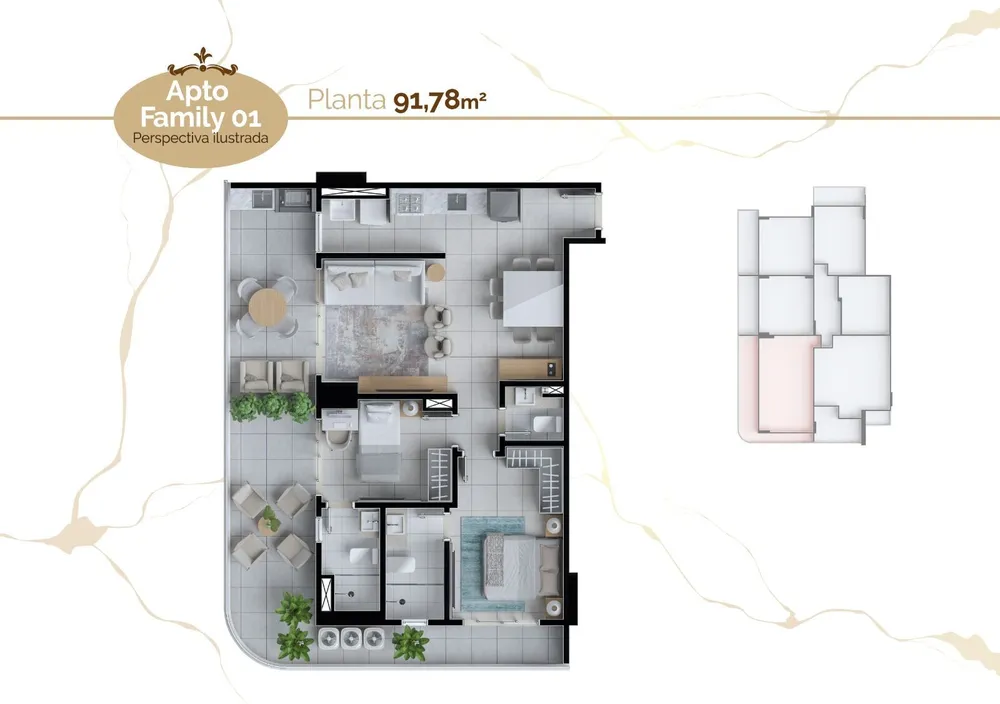 Apartamento, 2 quartos, 62 m² - Foto 2