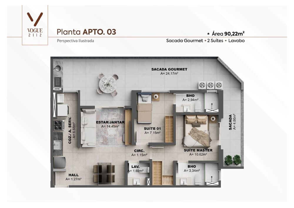 Apartamento, 2 quartos, 90 m² - Foto 32