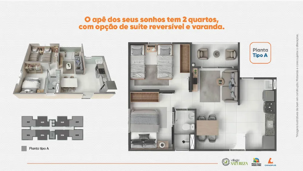 Apartamento, 2 quartos, 43 m² - Foto 4
