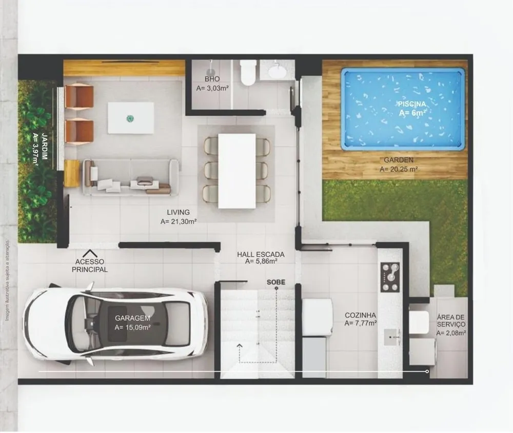 Casa de Condomínio, 3 quartos - Foto 4