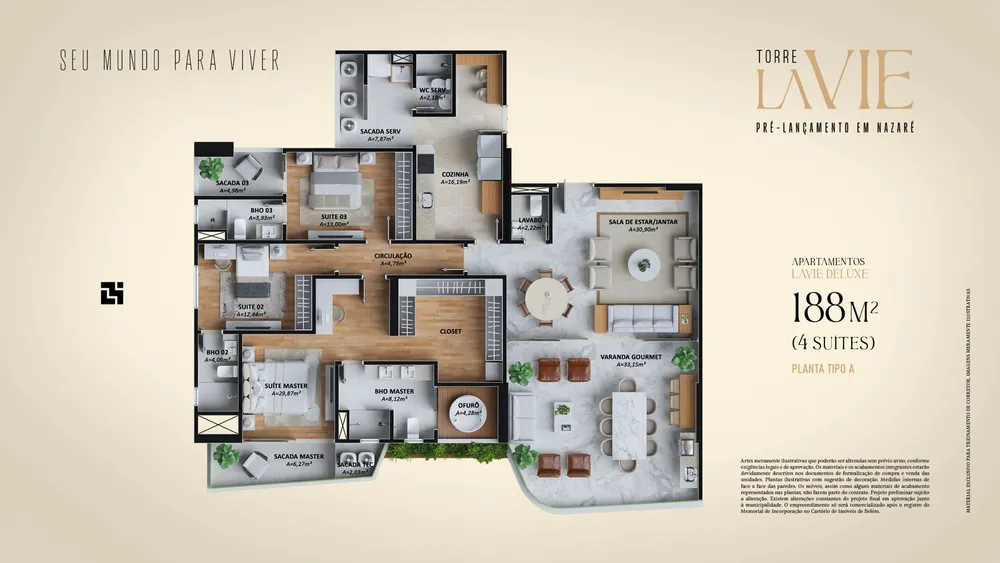 Apartamento, 4 quartos, 188 m² - Foto 14