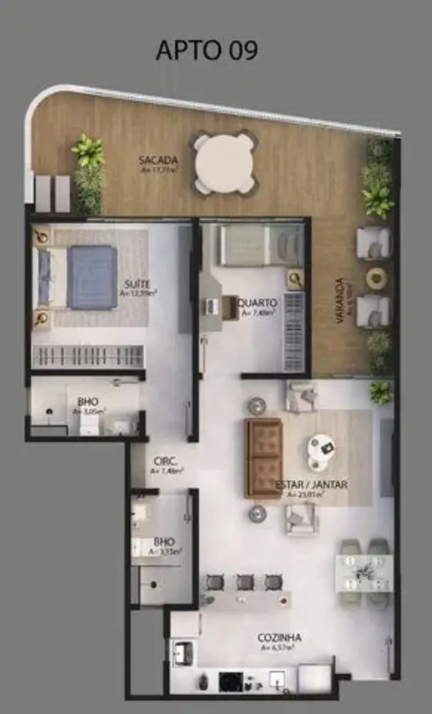 Apartamento, 2 quartos, 90 m² - Foto 7