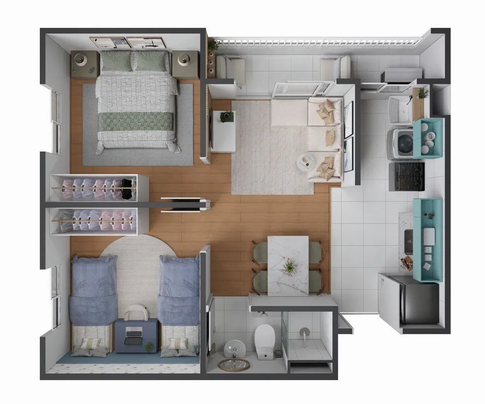 Apartamento, 2 quartos, 43 m² - Foto 6