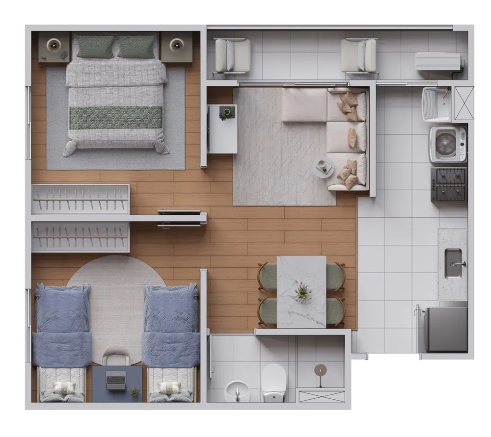 Apartamento, 2 quartos, 43 m² - Foto 9