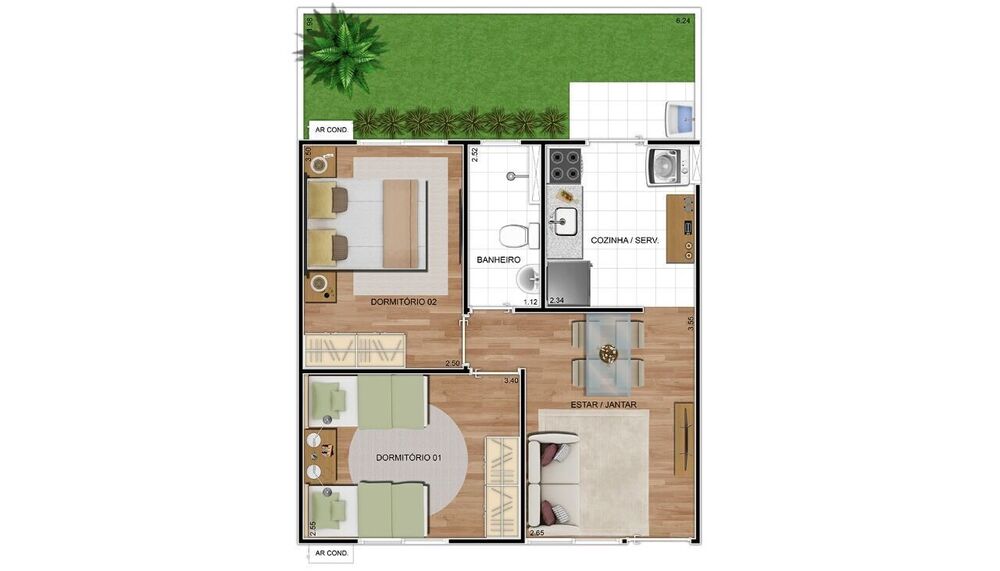 Casa, 2 quartos, 42 m² - Foto 9