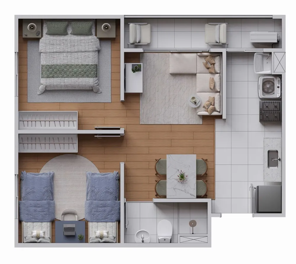 Apartamento, 2 quartos, 43 m² - Foto 7