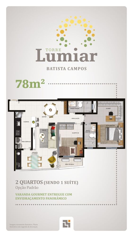 Apartamento, 2 quartos, 78 m² - Foto 1