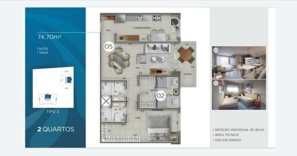 Apartamento à venda com 3 quartos, 90m² - Foto 47