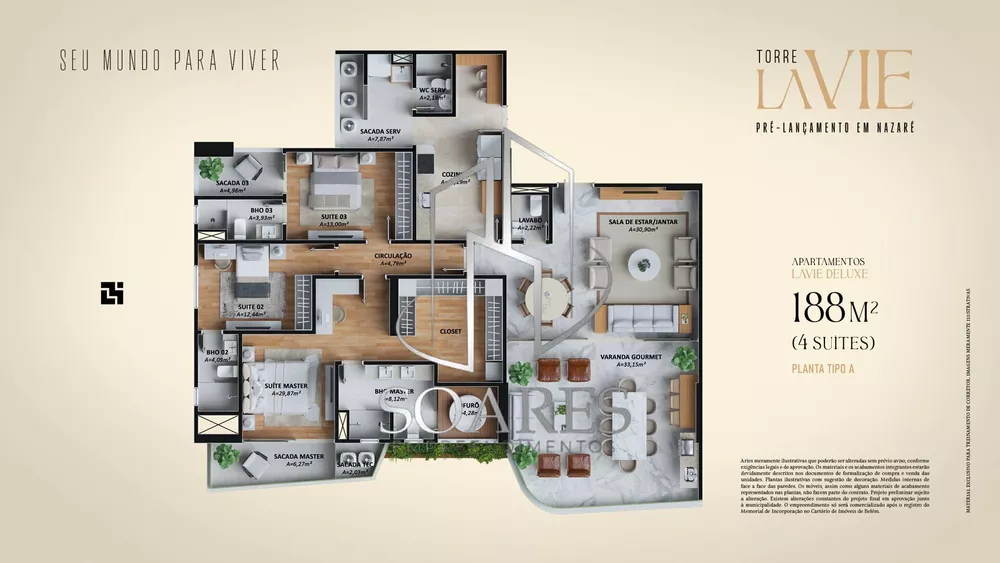 Apartamento, 4 quartos, 188 m² - Foto 10
