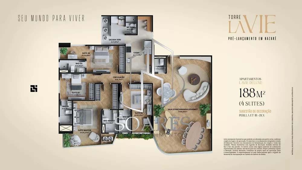 Apartamento, 4 quartos, 188 m² - Foto 14