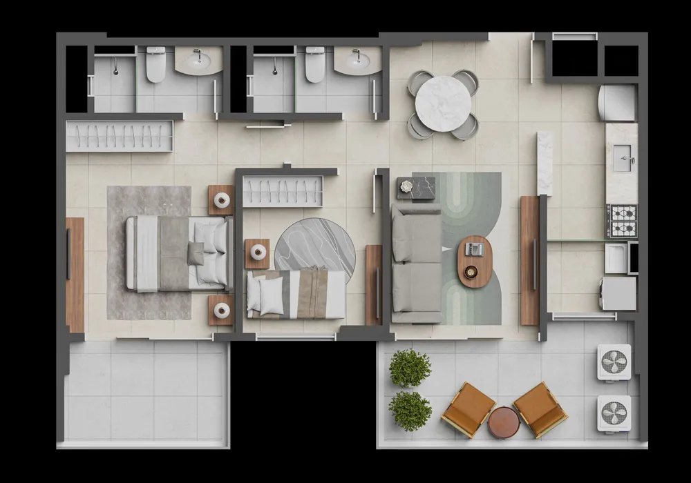 Apartamento, 2 quartos, 76 m² - Foto 3