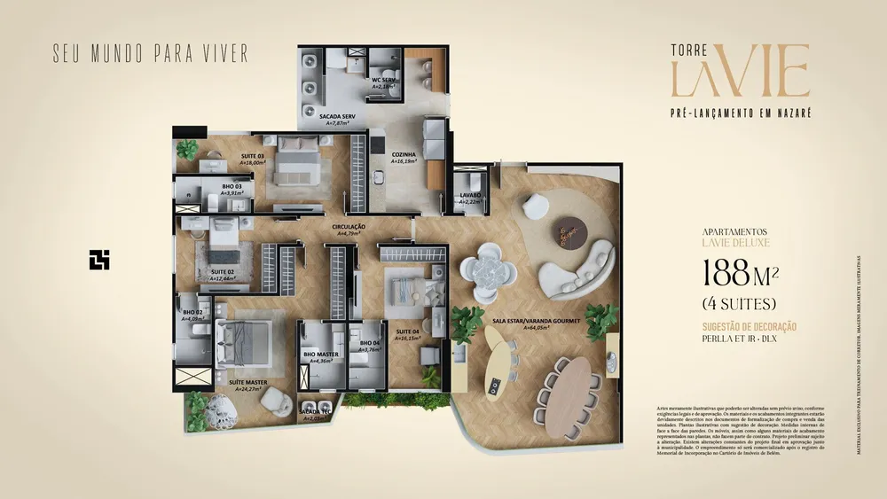 Apartamento, 4 quartos, 188 m² - Foto 7