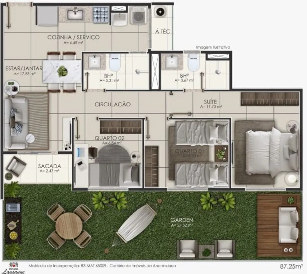 Apartamento, 2 quartos, 50 m² - Foto 3
