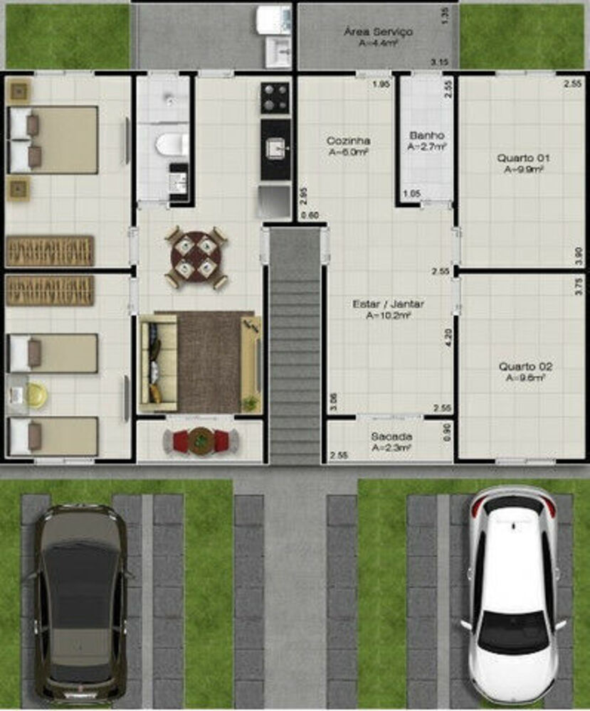 Apartamento, 2 quartos, 56 m² - Foto 4