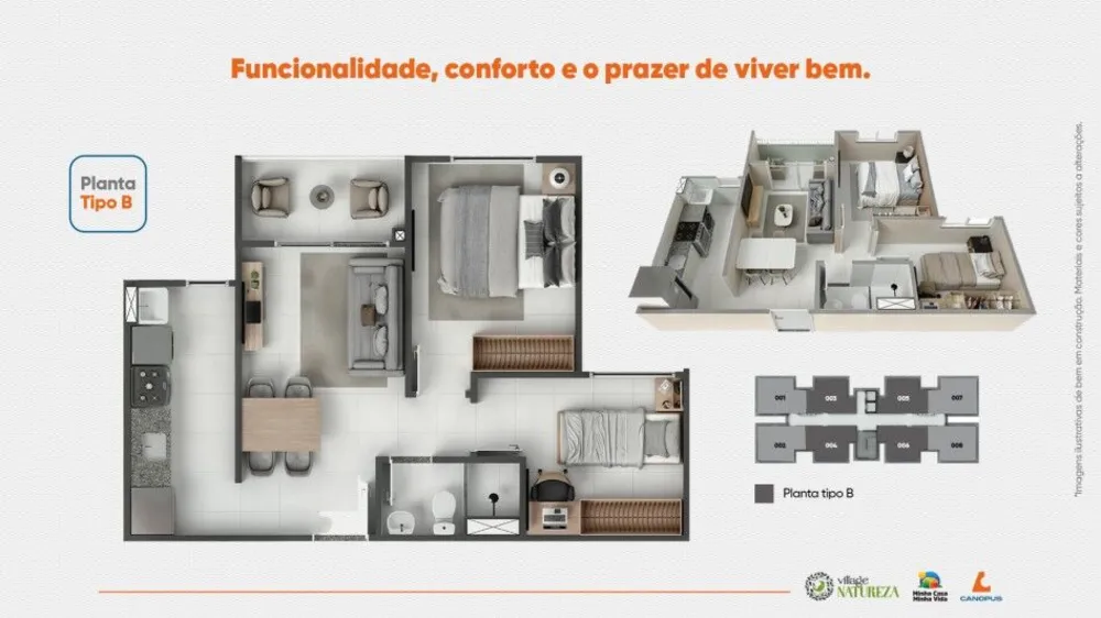 Apartamento, 2 quartos, 43 m² - Foto 3