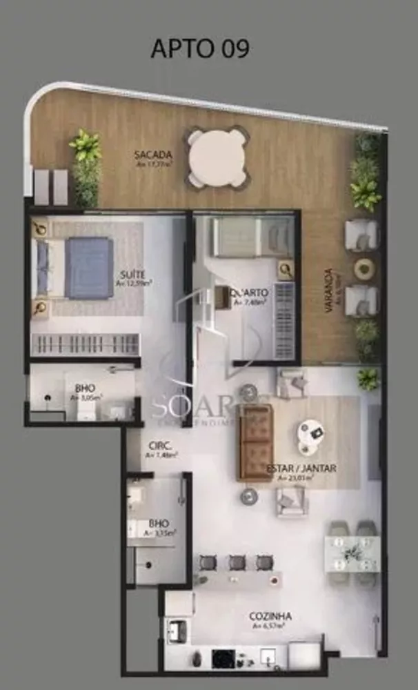Apartamento, 2 quartos, 90 m² - Foto 7
