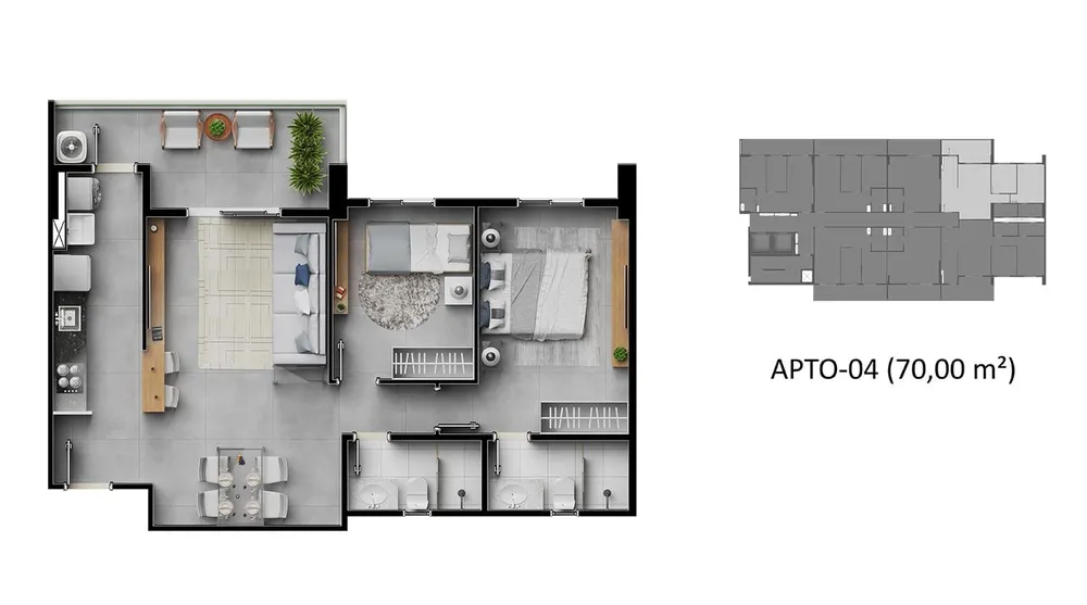Apartamento, 2 quartos, 52 m² - Foto 5