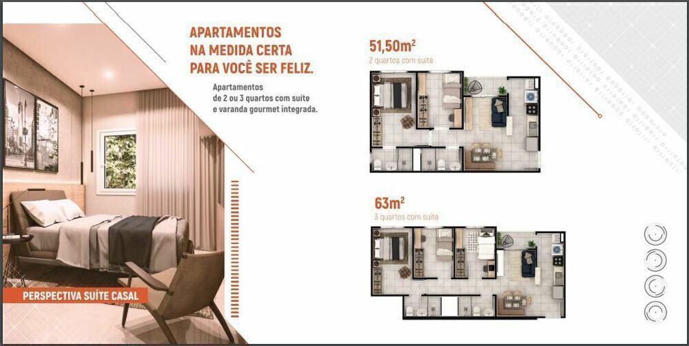 Apartamento à venda com 2 quartos, 51m² - Foto 5