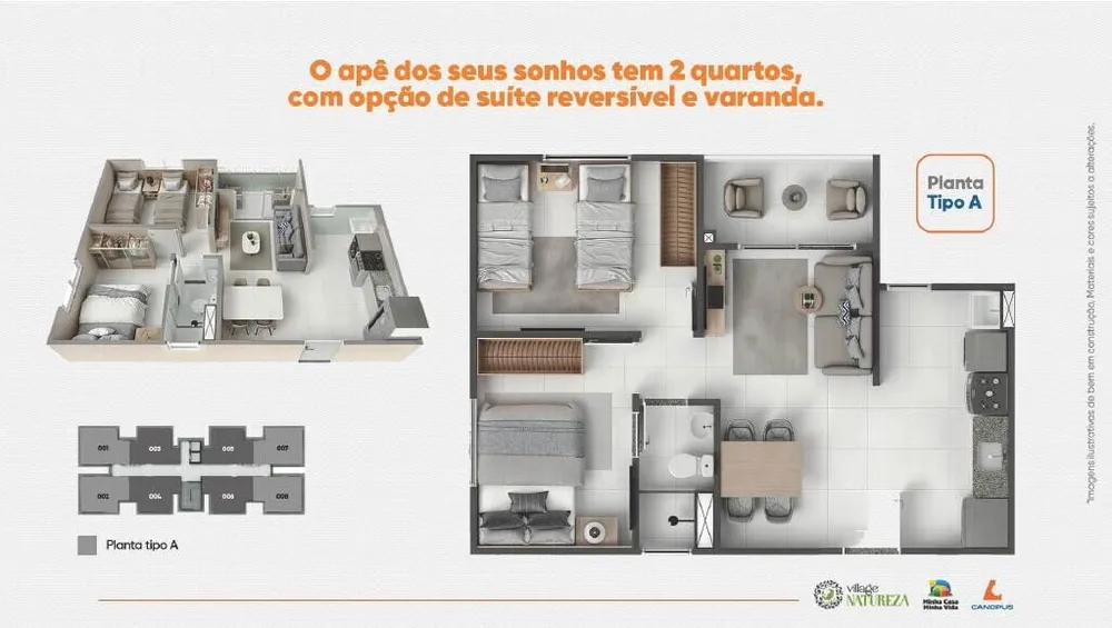 Apartamento, 2 quartos, 43 m² - Foto 6