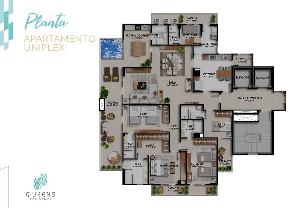 Apartamento, 3 quartos, 112 m² - Foto 2