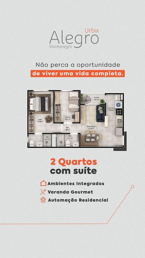 Apartamento à venda com 2 quartos, 51m² - Foto 4