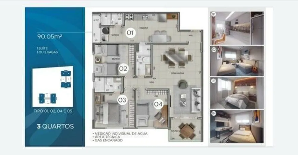 Apartamento, 3 quartos, 90 m² - Foto 8